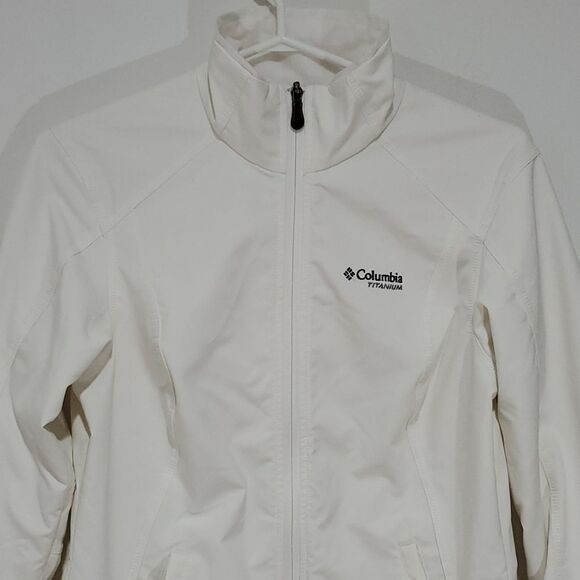 Columbia titanium small white zip up jacket - Picture 2 of 8